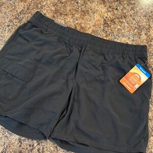 Mens Columbia Dark Grey lightweight polyester dry fit shorts